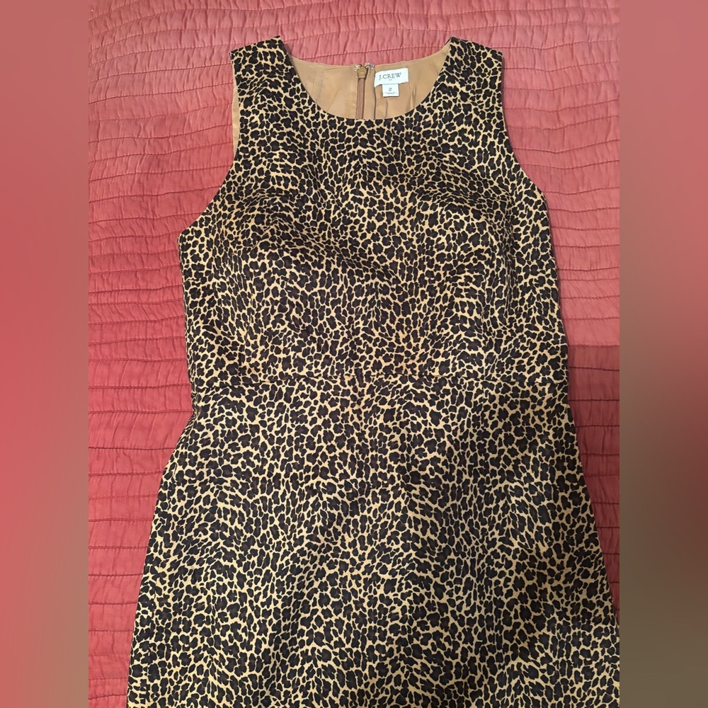 J. Crew Leopard Print Midi Dress